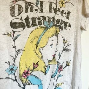 Disney Alice in Wonderland burn out women’s tee